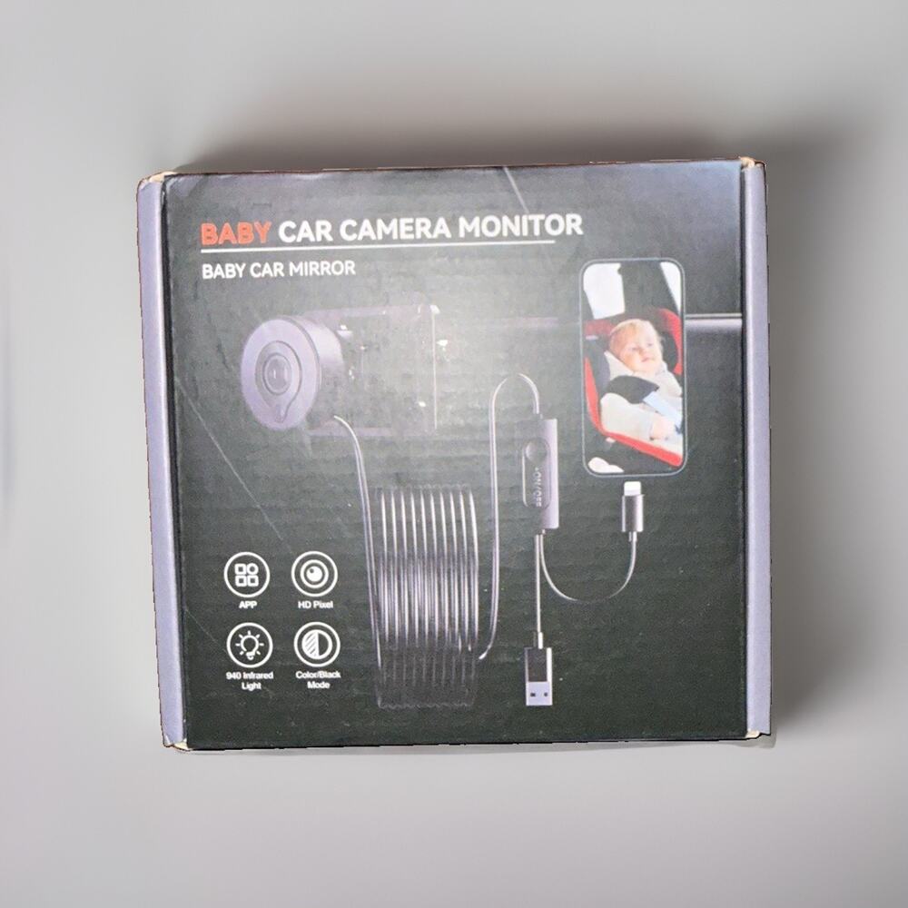 HNSNE YE01 Baby Car Camera Monitor Wi‑Fi App Digital Display Infrared Vision